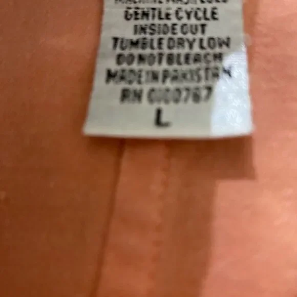 Vintage House dress - Peach Salmon colored Size Large - Picture 4 of 7